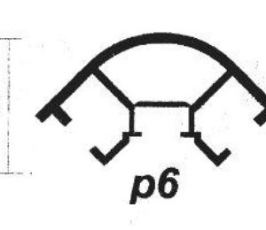 پروفیل آلومینیوم پارتیشن p6